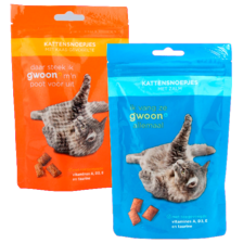 g'woon kat kauwsticks of kattensnoepjes